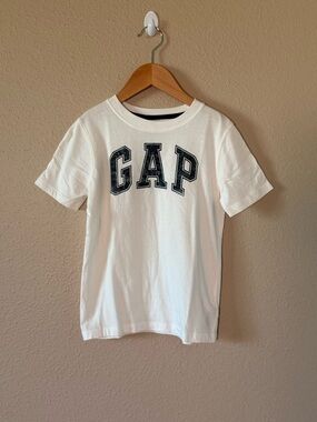 GAP White Tee with Navy Logo